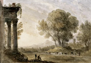 ウィリアムクロッチ作のクロード風の風景、1838年。